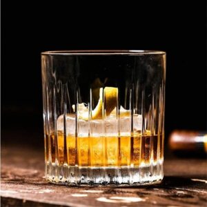 Whisky Glass Classic Vertical Whiskey Glass Wine Glass Ice Coffee Cup Striped Wine Glass Old Fashioned