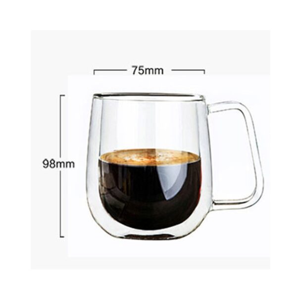 High Quality Double Layer Heat-resistant Glass Coffee Cup Glass Mugs - Image 5