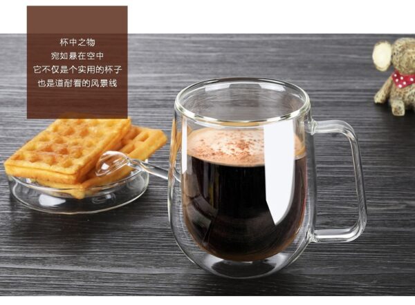 High Quality Double Layer Heat-resistant Glass Coffee Cup Glass Mugs - Image 6