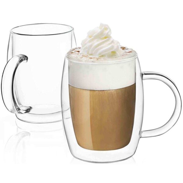 Double Wall Glass Coffee Mugs - Image 4