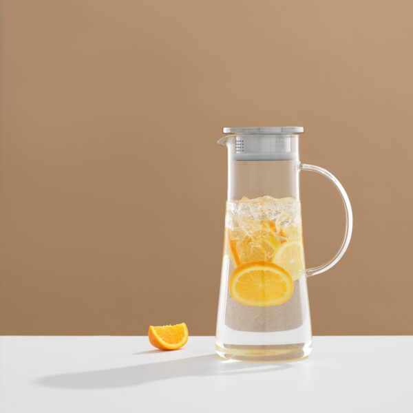 Breeze Glass Drink Water Pitcher with Stainless Steel Lid - 50 oz - Image 5