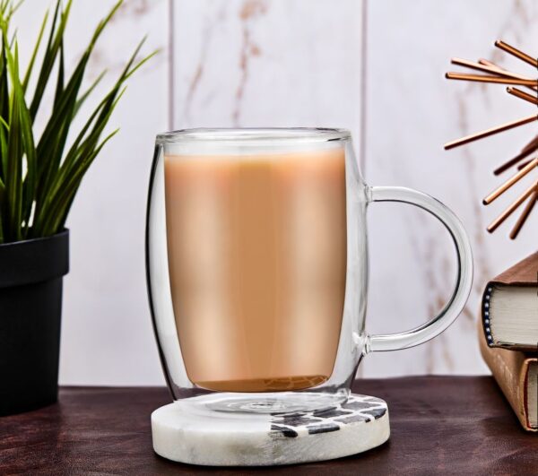 Double Wall Glass Coffee Mugs - Image 2